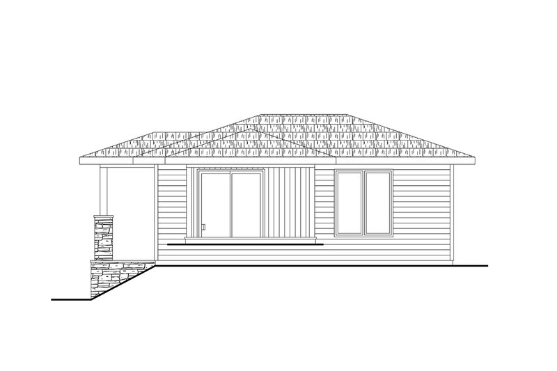 Dream House Plan - Exterior - Other Elevation 3 for Prairie House Plan #124-1357 - 1 bed, 1 bath