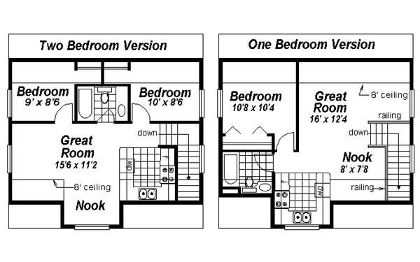 Traditional Floor Plan - Upper Floor Plan #18-402