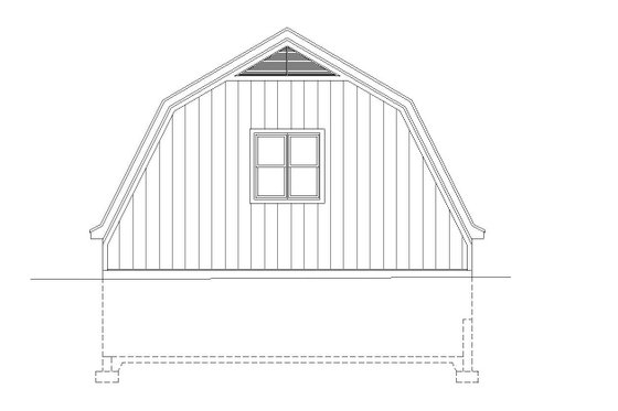 Exterior - Rear Elevation for Farmhouse House Plan #932-159, 0.5 bath