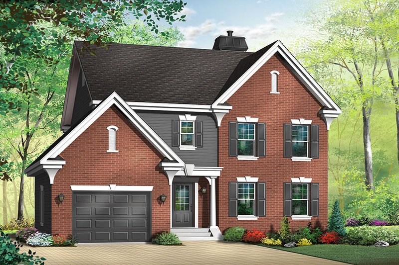 Home Plan - Exterior - Front Elevation 5 for Colonial House Plan #23-376 - 3 bed, 2.5 bath