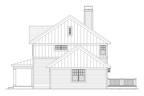 Exterior - Other Elevation 1 for Farmhouse House Plan #901-29 - 4 bed, 2.5 bath