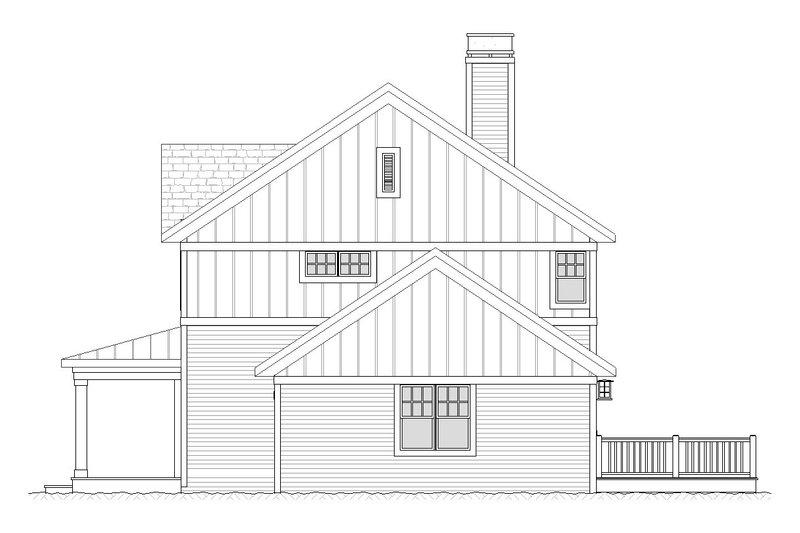 House Plan Design - Exterior - Other Elevation 1 for Farmhouse House Plan #901-29 - 4 bed, 2.5 bath