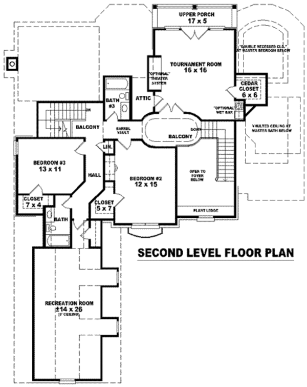 European Floor Plan - Upper Floor Plan #81-1178