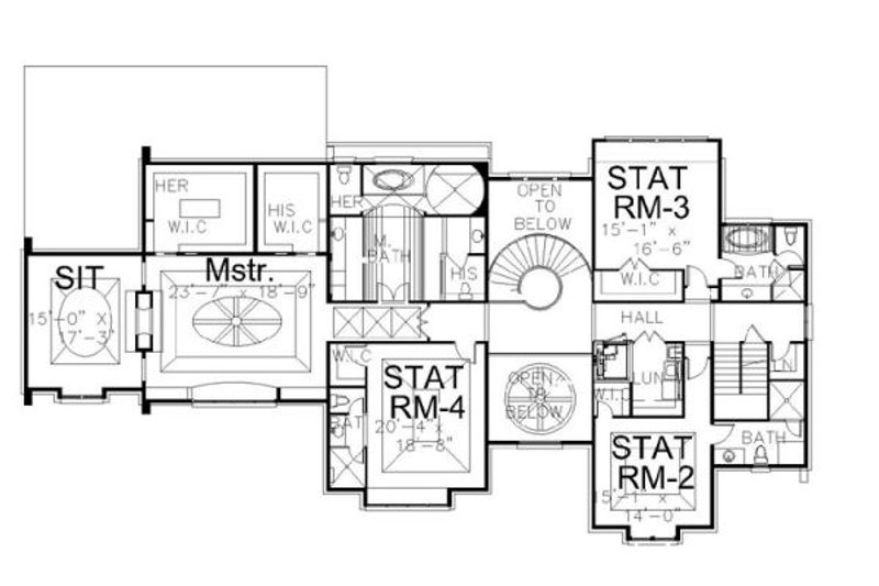 Home Plan - Floor Plan - Upper Floor for European House Plan #119-301 - 5 bed, 5 bath