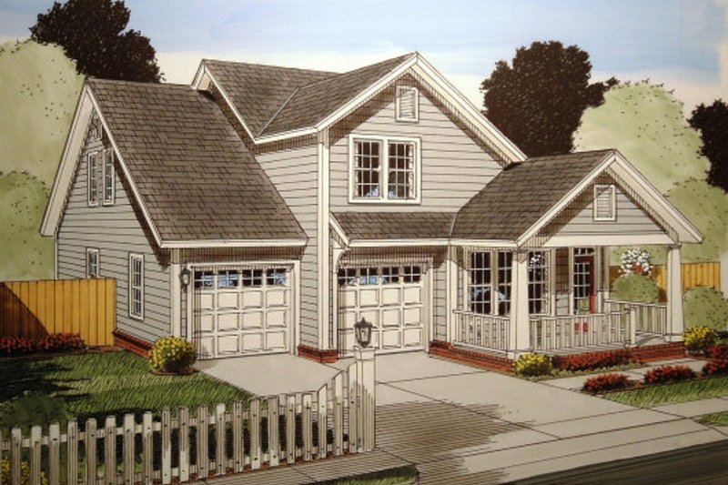 House Plan Design - Traditional Exterior - Front Elevation Plan #513-13