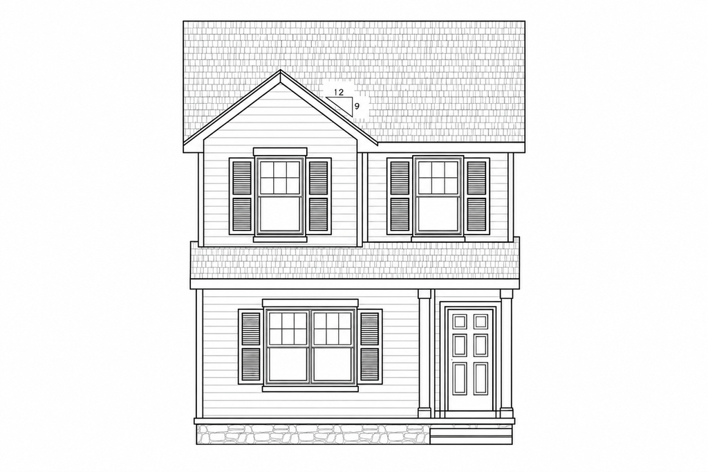 Exterior - Front Elevation 4 for Farmhouse House Plan #20-2626 - 3 bed, 2.5 bath