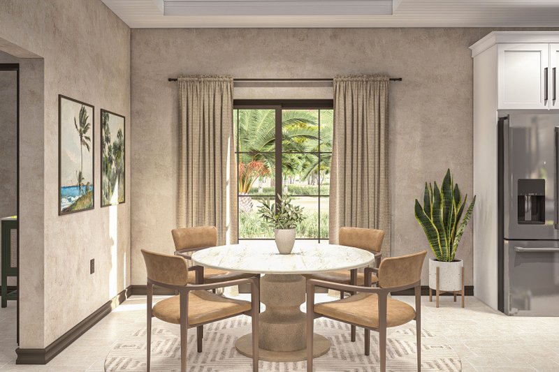 Architectural House Design - Interior - Dining Room for Adobe / Southwestern House Plan #455-449 - 1 bed, 1 bath
