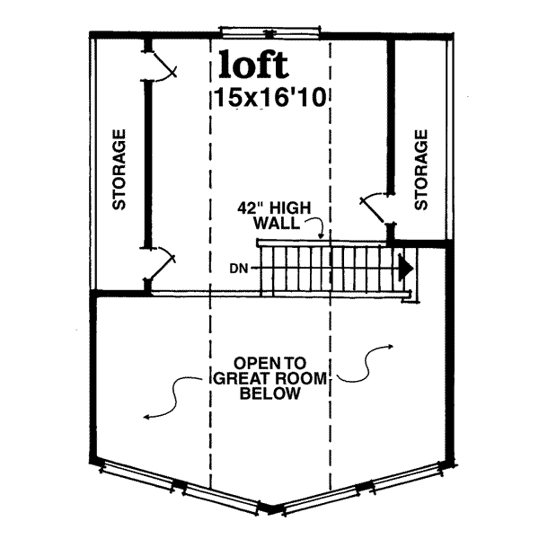 Cabin Floor Plan - Upper Floor Plan #47-437