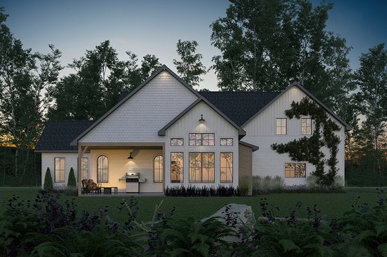 Exterior - Rear Elevation for Farmhouse House Plan #23-2779 - 5 bed, 2.5 bath