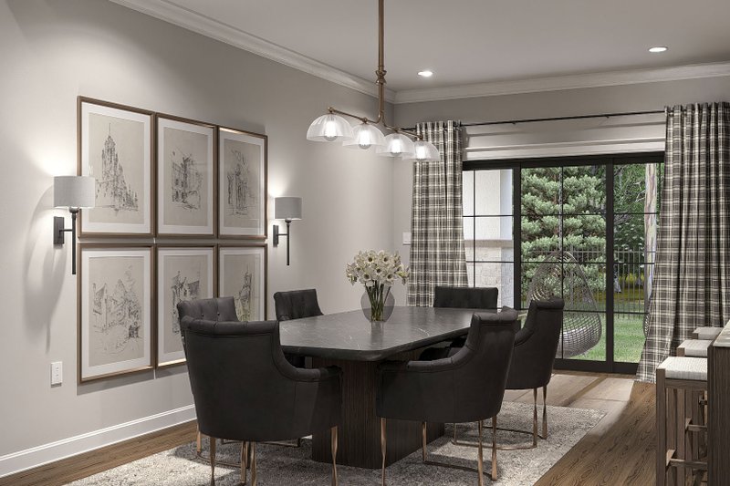 Architectural House Design - Interior - Dining Room for Tudor House Plan #455-796 - 3 bed, 2 bath