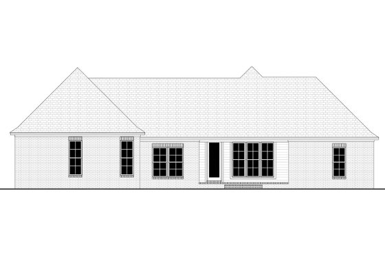Exterior - Rear Elevation for Traditional House Plan #430-228 - 4 bed, 2 bath