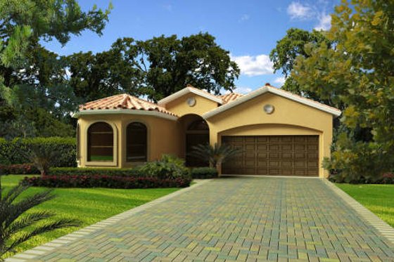 Exterior - Other Elevation for Mediterranean House Plan #420-259 - 4 bed, 3 bath