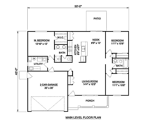 Ranch Floor Plan - Main Floor Plan #116-243
