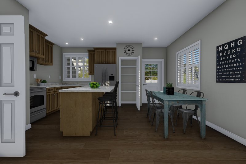 House Blueprint - Interior - Kitchen for Ranch House Plan #1060-438 - 2 bed, 2 bath