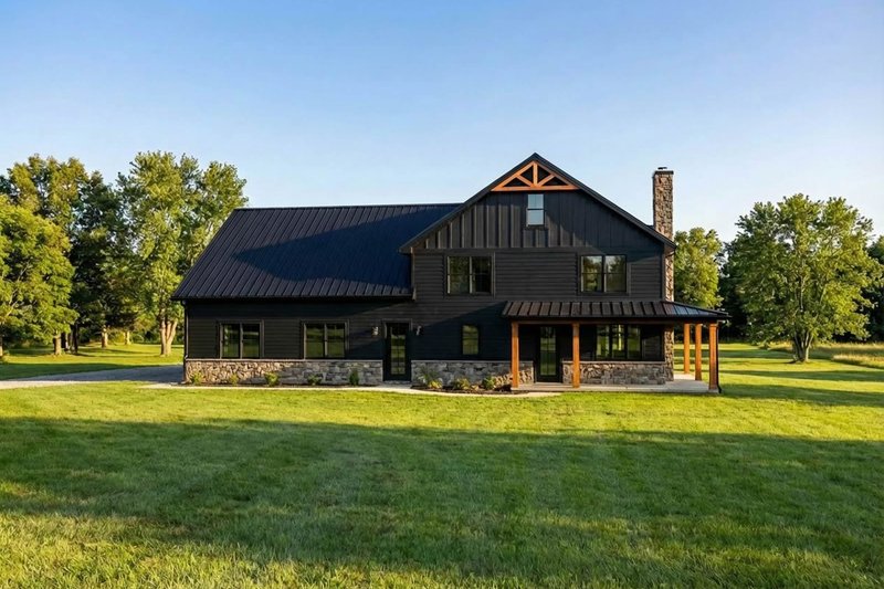 House Blueprint - Exterior - Front Elevation 4 for Barndominium House Plan #20-2624 - 3 bed, 2.5 bath