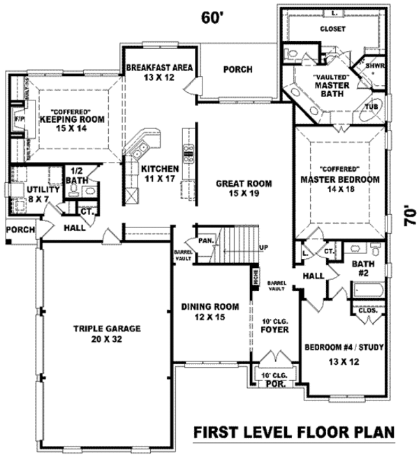European Floor Plan - Main Floor Plan #81-1243