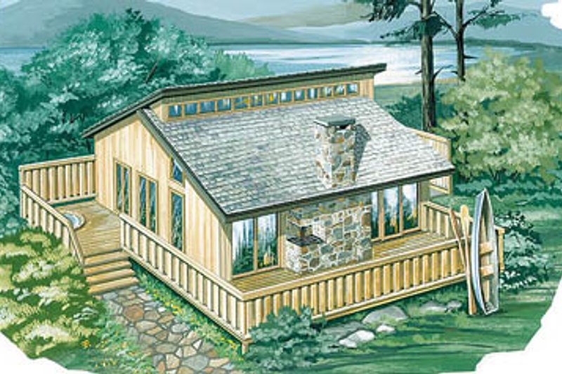 Architectural House Design - Modern Exterior - Front Elevation Plan #47-102