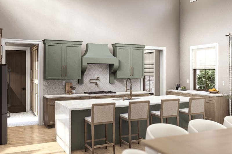 House Blueprint - Interior - Kitchen for Ranch House Plan #455-485 - 3 bed, 2.5 bath
