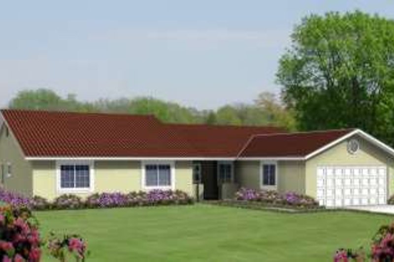 Dream House Plan - Adobe / Southwestern Exterior - Front Elevation Plan #1-441