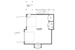 Floor Plan - Main Floor for Craftsman House Plan #899-4 - 1 bed, 1 bath