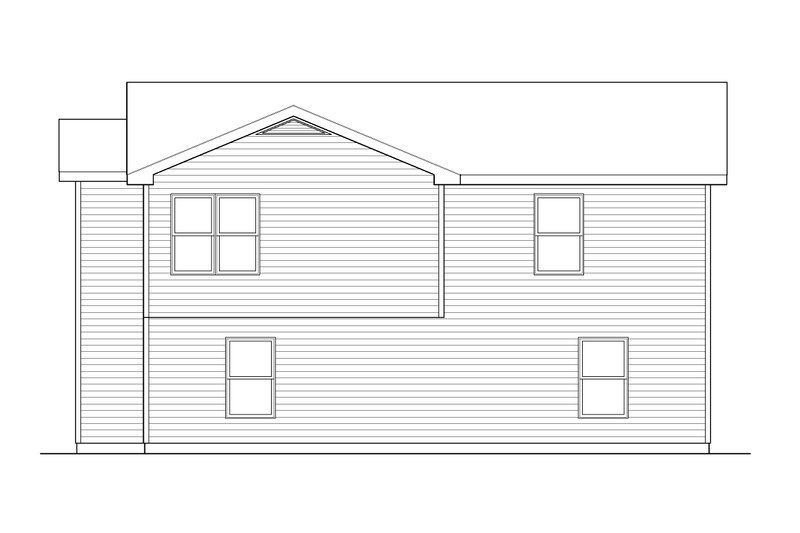 Dream House Plan - Exterior - Rear Elevation for Traditional House Plan #22-403 - 2 bed, 1 bath