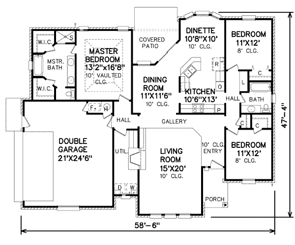 Traditional Floor Plan - Main Floor Plan #65-151