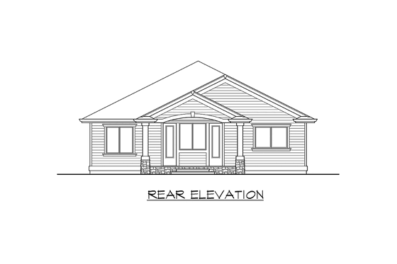 Exterior - Other Elevation 2 for Traditional House Plan #132-195 - 3 bed, 2 bath