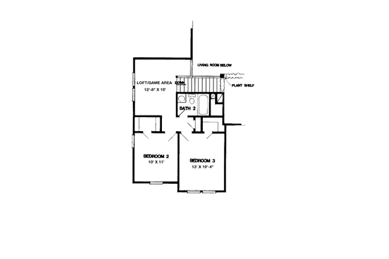 Dream House Plan - Floor Plan - Upper Floor for European House Plan #410-329 - 3 bed, 2.5 bath
