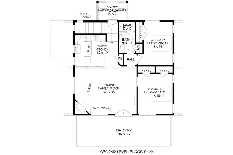 House Design - Floor Plan - Main Floor for Country House Plan #932-1267 - 2 bed, 2 bath