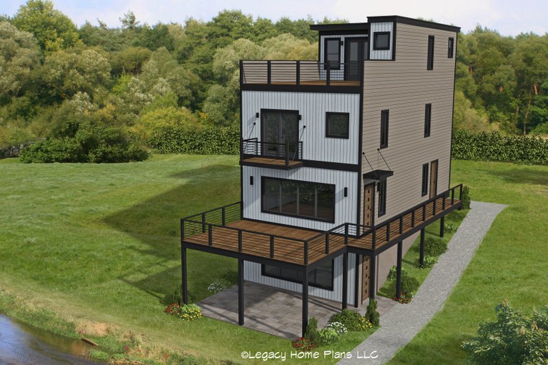 House Blueprint - Modern Exterior - Front Elevation Plan #932-772
