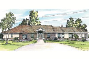 Ranch Exterior - Front Elevation Plan #124-238