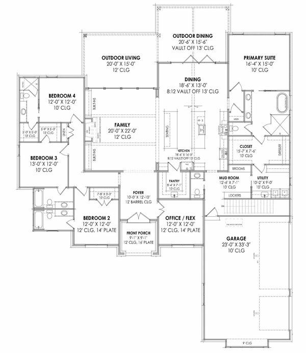 European Floor Plan - Main Floor Plan #1096-52