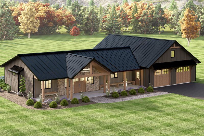 Home Plan - Exterior - Other Elevation 1 for Barndominium House Plan #1064-334 - 3 bed, 2 bath