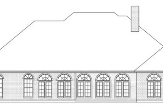 Exterior - Rear Elevation for European House Plan #84-320 - 3 bed, 3.5 bath