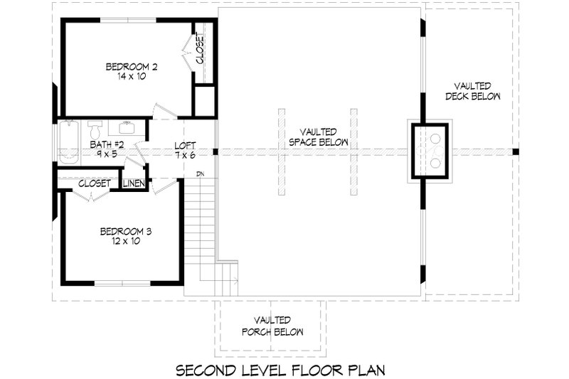 House Design - Floor Plan - Upper Floor for Colonial House Plan #932-1035 - 5 bed, 3.5 bath