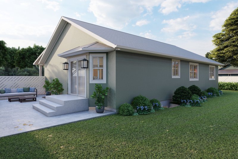 Dream House Plan - Exterior - Rear Elevation for Ranch House Plan #1060-16 - 5 bed, 3.5 bath