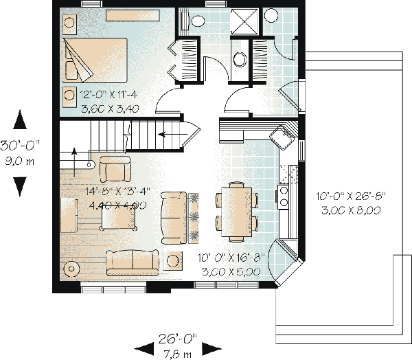 Home Plan - Cottage Floor Plan - Main Floor Plan #23-452