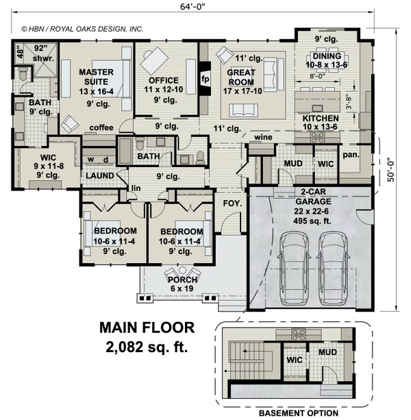 Home Plan - Traditional Floor Plan - Main Floor Plan #51-1183