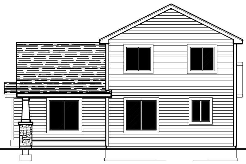 Dream House Plan - Exterior - Rear Elevation for Craftsman House Plan #112-171 - 3 bed, 2.5 bath