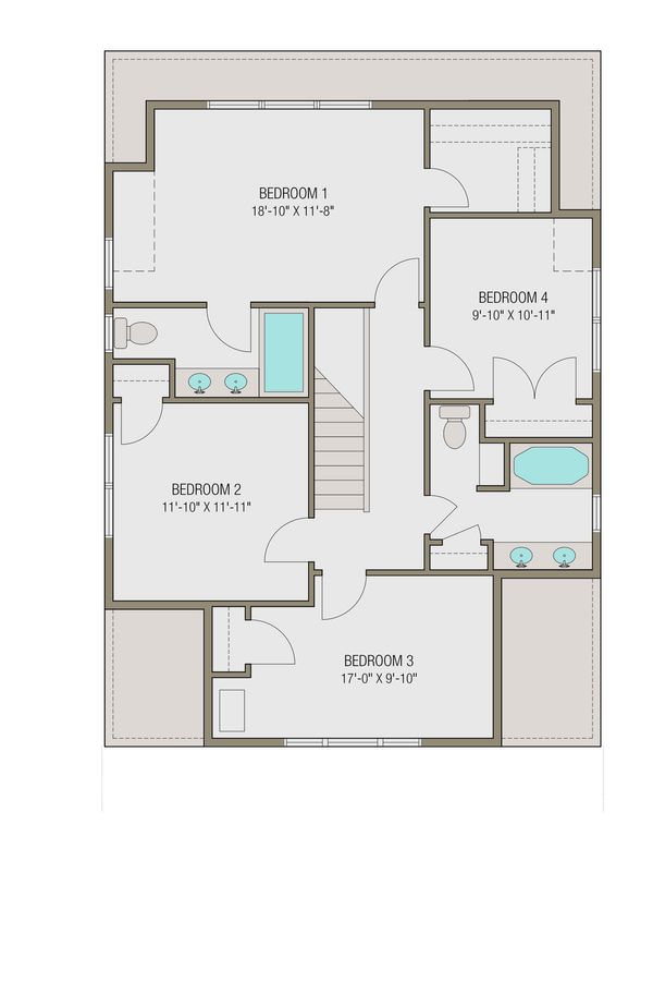 Craftsman Floor Plan - Upper Floor Plan #461-46