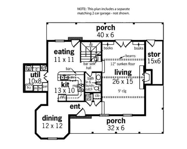 Home Plan - Victorian Floor Plan - Main Floor Plan #45-345
