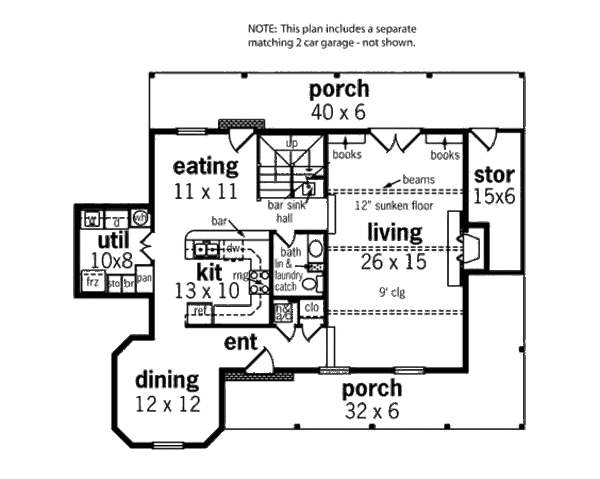 Victorian Floor Plan - Main Floor Plan #45-345