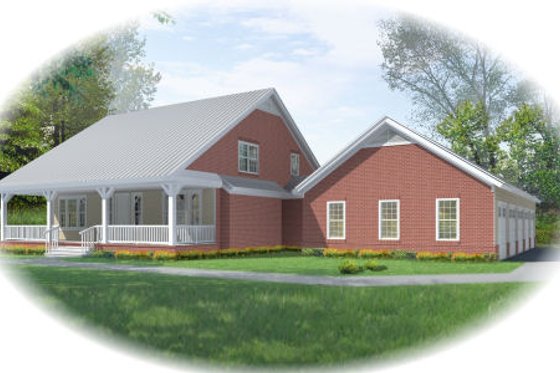 Exterior - Front Elevation for Country House Plan #81-13710 - 3 bed, 3.5 bath