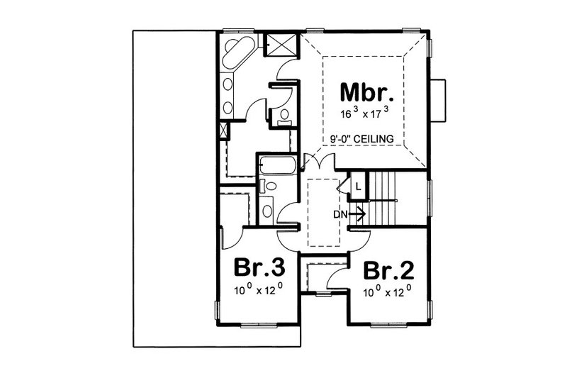 Home Plan - Floor Plan - Upper Floor for Traditional House Plan #20-2060 - 3 bed, 2.5 bath