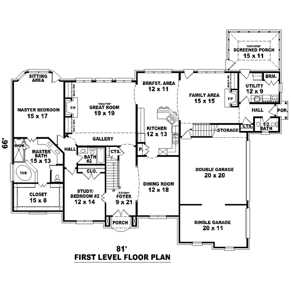 European Floor Plan - Main Floor Plan #81-1618