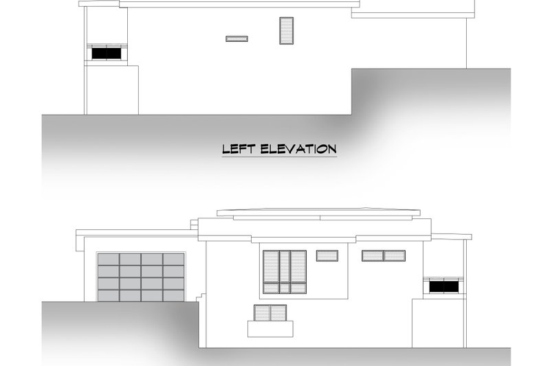 House Blueprint - Exterior - Other Elevation 3 for Contemporary House Plan #1066-194 - 3 bed, 4.5 bath