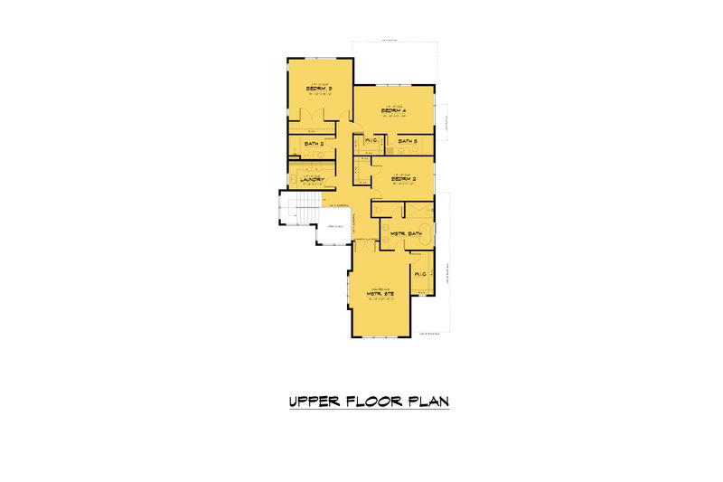 Dream House Plan - Floor Plan - Upper Floor for Farmhouse House Plan #1066-246 - 5 bed, 4 bath