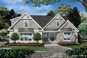 House Blueprint - Craftsman Exterior - Front Elevation Plan #929-1112