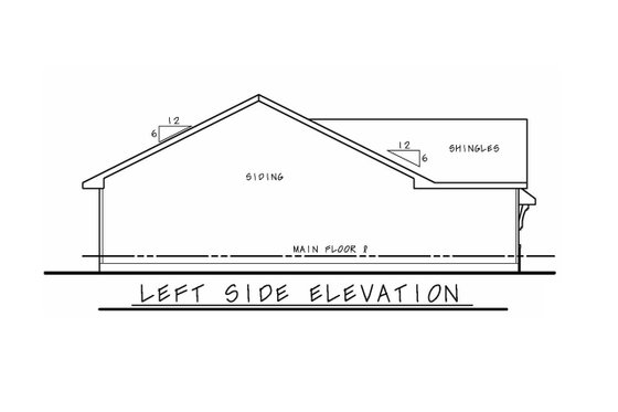 Exterior - Other Elevation for Farmhouse House Plan #20-2363 - 3 bed, 2 bath