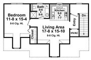 Craftsman Style House Plan - 1 Beds 1 Baths 644 Sq/Ft Plan #21-350 